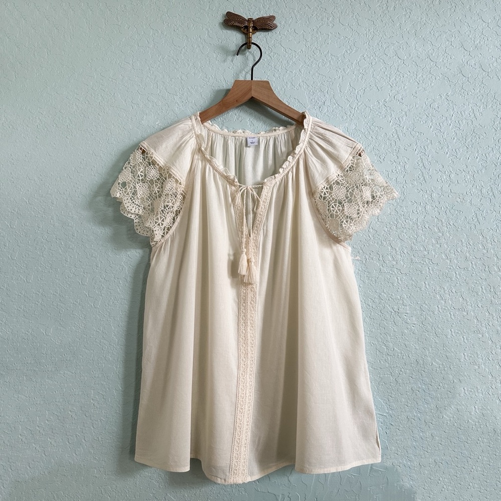 Boho Lace Top for Women•Size Large